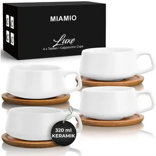 MiaMio Kaffeetasse 0,32 l Weiß 4 St.