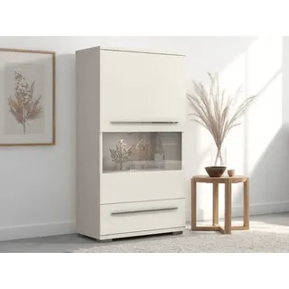 OTTO home Highboard Piano Vitrine 123 x 69 x 40,2 cm Beige