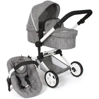 Bayer Chic 2000 Kombipuppenwagen Linus, Jeans grey