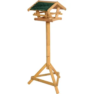 Dobar Großes Vogelhaus mit Bitumenschindel-Dach Grün mit Ständer FSC®