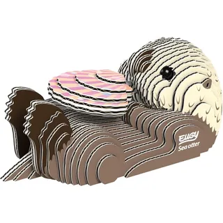 EUGY 3D Bastelset Seeotter (Miniatur-Tierfigur, aus Wellkarton) 650060
