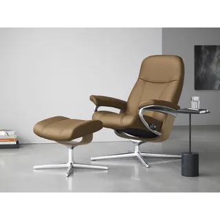 Stressless Stressless® Relaxsessel »Consul«, mit Cross Base, Größe S, M & L, Holzakzent Eiche braun