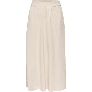 Maxirock ONLY "ONLTIZANA LONG SKIRT WVN NOOS", Damen, Gr. L, silber lining, Web, Obermaterial: 100% Baumwolle, unifarben, lang, Röcke Maxirock