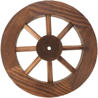 Happyyami Holz Wagenradwandkunst Alte Western Wagenrad Vintage Rustikaler Runder Holzwagen Wagen Wallwand Bauernhaus 9. 95 Zoll