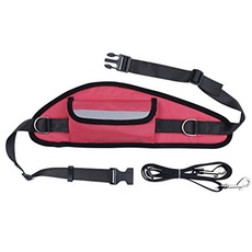 Pet Tribe PT72865 Run Free Leash mit Taillenumfang, Rot