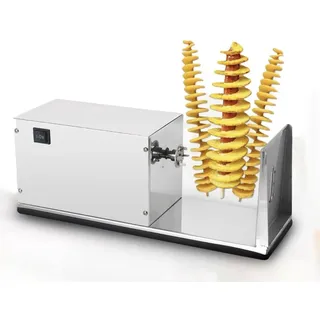 Elektrische Kartoffel-Spiralschneider – Gemüseschneider & Pommes-Schneider – RVS – Silber – Multifunktional für Gemüse & Obst