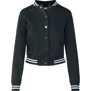 URBAN CLASSICS Ladies College Sweat Jacket in Schwarz, Größe XS