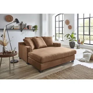 Atlantic Home Collection XXL-Sessel Nobel 158 x 89 x 173 cm Braun mit 5 Rückenkissen