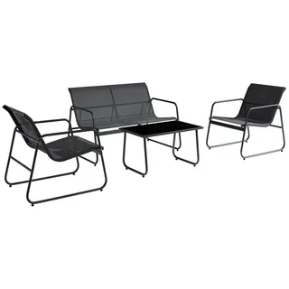 Juskys Gartenmöbelset Genua 4-tlg. Anthrazit