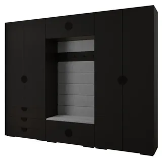 Abiks Möbel Garderoben-Set 236,7/300/47 , Metall , Nachbildung , 14 Fächer , 300x236.7x47 cm , Garderobe, Garderoben-Sets & Garderoben-Serien, Garderoben-Sets