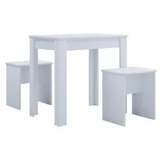 VCM Essgruppe »Holz Essgruppe Tischgruppe Tisch Bänke, »Esal L«, weiß