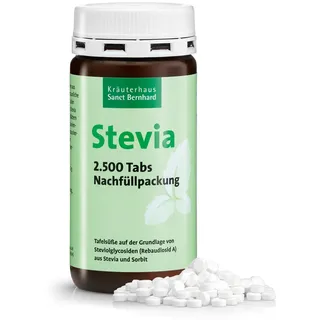 Stevia-Tabs mit Rebaudiosid A Nachfüllpackung 2500 Tabs - 173 g