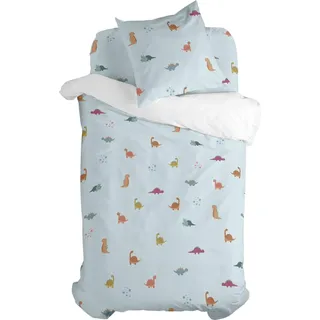 HappyFriday Bettbezug Set Mini Dinosaurier Multicolour 80cm Bett 2 Stück - Bunt