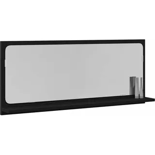 vidaXL Spiegelablage mit Regal Schwarz Eichen-Optik 90 x 10,5 x 37 cm - Schwarz