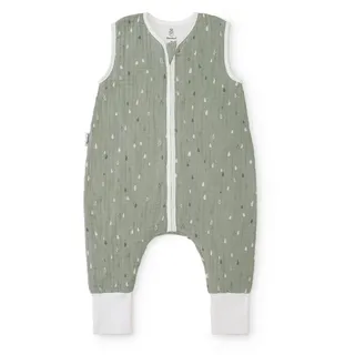 Ehrenkind Ehrenkind® Baby Sommerschlafsack mit Füßen Musselin | aus weicher OEKO-TEX zertifizierter Bio-Baumwolle | Sommer Baby Schlafsack 1 TOG Gr. 70 Farbe Jade Tropfen