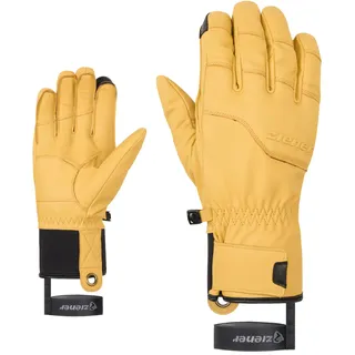 Ziener Herren GISMON-Z Ski-Handschuhe/Wintersport | Primaloft, Leder, Touch, tan, 7,5