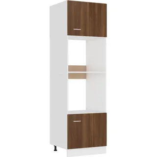 Mikrowellenumbauschrank Lyon Braun Eichen-Optik 60x57x207 cm - Braun