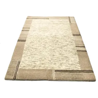 morgenland Wollteppich »Nepal Teppich handgeknüpft beige«, rechteckig, 18 mm Höhe, handgeknüpft, beige