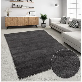 THEKO »Gabbeh Uni, Handgefertigt, Teppich, meliert, reine Wolle,« rechteckig 14 mm Höhe Schlafzimmer, Wohnzimmer, Esszimmer, auch als Läufer oder rund,