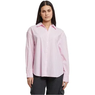 Urban Classics Oversized Striped Hemd - Soft Pink / White - 2XL
