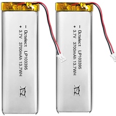 2 STÜCKE 3,7 V Lipo-Akku 3700 mAh 103395 Lithium-Polymer-Ionen-Akku Wiederaufladbarer Lithium-Ionen-Polymer-Akku mit JST-Anschluss