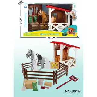 Pferdestall mit kleinem Pferd