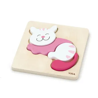 VIGA Erstes Kätzchen-Puzzle aus Holz
