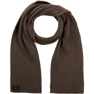 camel active Herren Schal aus Baumwoll-Mix | gerippter Schal mit Kaschmiranteil für Outdoor-Aktivitäten bei kalten Temperaturen - warm für Winter und Herbst