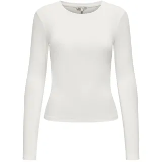 Only Langarmshirt »ONLRILEY O-NECK TOP JRS«, Gr. S, Cloud dancer), - 93110646-S