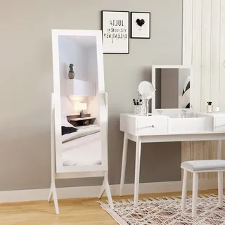 Homcom Standspiegel 46 x 148 cm Weiß