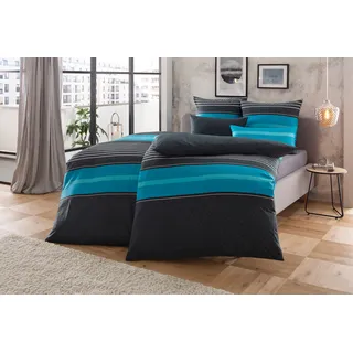 OTTO home Circle Gestreift Blau/Türkis 155 x 220 cm + 2 x 80 x 80 cm