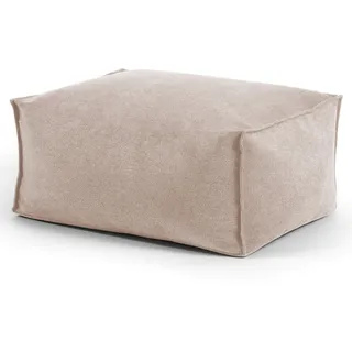 mokebo Pouf Stoff 60 x 25 x 45 cm Beige