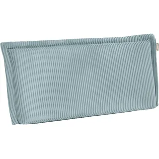PAIDI Rückenkissen "Cord in verschiedenen Ausführungen, Relaxkissen, 90/120/140 cm Breite" Rückenlehne für Bett und Sofa, abnehmbarer und waschbarer Bezug, dusty blau