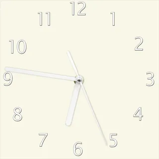 Wallario Design Wanduhr Beige aus Echtglas, Größe 20 x 20 cm