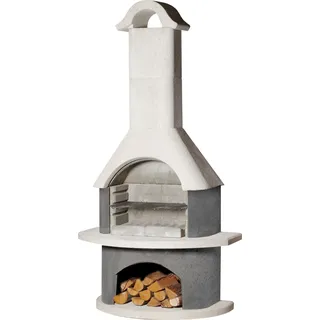 Buschbeck Gartengrillkamin »Athen«, Weiß-Anthrazit