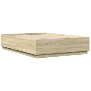 vidaXL Bettgestell Sonoma-Eiche 120x200 cm Holzwerkstoff - Braun