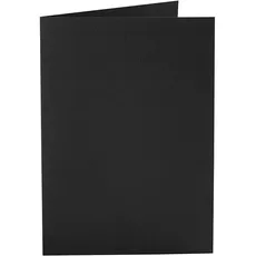 Creativ Company, Grusskarte + Briefpapier, Karten 220 g/m2 schwarz (10 Stk.)