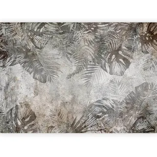 artgeist Fototapete , Schwarz, Grauweiß , Textil , Blätter , 400x280 cm , Ce , Tapeten & Wandverkleidungen, Fototapeten