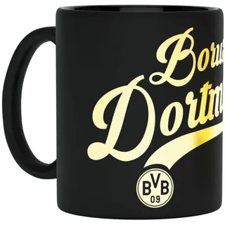 Dortmund Borussia BVB Tasse mit Metallic Schriftzug