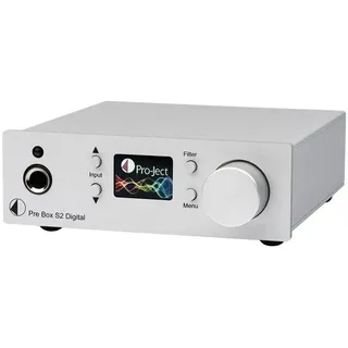 Pro-Ject Pre Box S2 Digital, Audiophiler Stereo Vorverstärker (Silber)