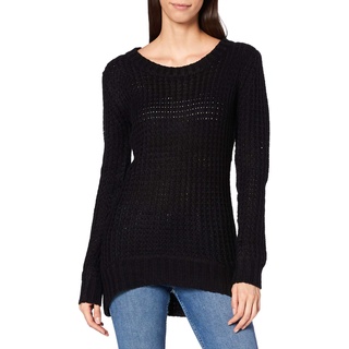 Urban Classics Damen Damen Long Wideneck Sweater, Schwarz (Schwarz 7), M