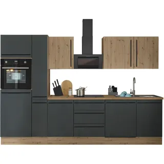 kochstation Küchenzeile Florida 310 cm schwarz