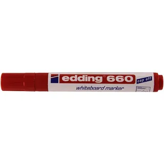edding 660 Whiteboardmarker - rot - 1 Whiteboard Stift - Rundspitze 1,5-3 mm - Boardmarker abwischbar - für Whiteboard, Flipchart, Magnettafel, Pinnwand, Memoboard - Sketchnotes - nachfüllbar
