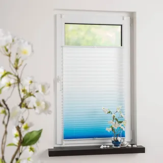 GARESA Plissee »Farbverlauf« Lichtschutz ohne Bohren verspannt einfache Montage, blickdicht, dekorativ, blau