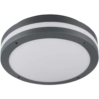 Trio LED-Außendeckenleuchte Piave Kunststoff Grau Anthrazit