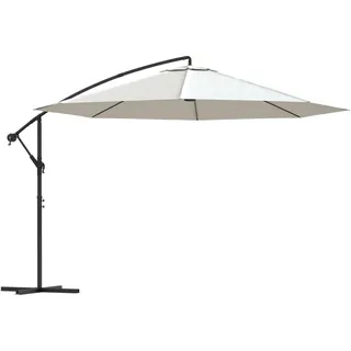 vidaXL Ampelschirm 3,5 m Sandweiß - Weiß