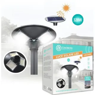 Straßenlaterne Leuchtturm Garten Straße Dämmerungssensor UFO Solarpanel 320W