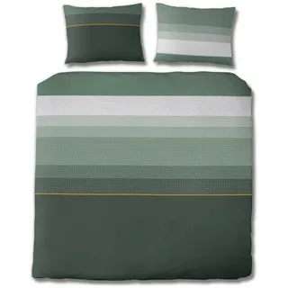 Florella Bettwäsche , Dunkelgrün , Textil , geometrisch , 200x200 cm , pflegeleicht, atmungsaktiv, hautfreundlich, schadstoffgeprüft, edel glänzend , Heimtextilien, Bettwäsche & Leintücher, Bettwäsche, Übergrößen-Bettwäsche