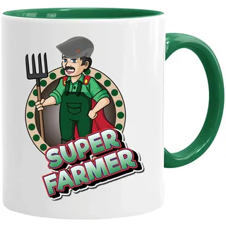 Superhelden-Tasse | Super Mum Dad Auntie Gran Grandad | Geschenke für Mama | Geburtstagsgeschenke für Frauen | Vatertagsgeschenk (Bauern)
