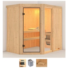 Bild von Sauna »Frigga 1«, (Set), 9-kW-Ofen mit integrierter Steuerung beige